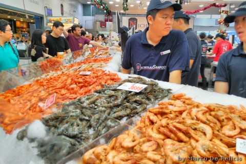 Sydney, mercato del pesce, gamberi