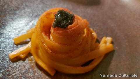 Tagliatella ai gamberi e caviale